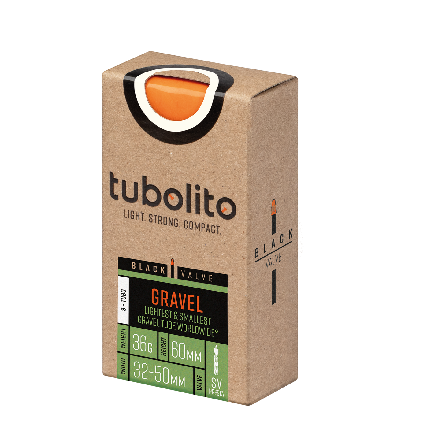 Tubolito S-Tubo Gravel SV60 slanga umbúðir frá hlið
